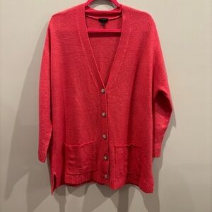 Talbots Jewel Button Cardigan Pink